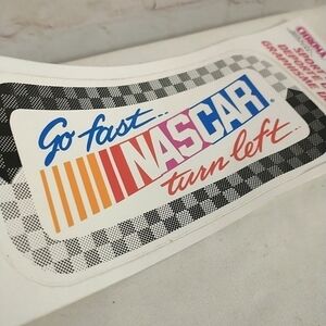 NASCAR Racing "Go Fast Turn Left"  DECAL STICKER Chroma USA